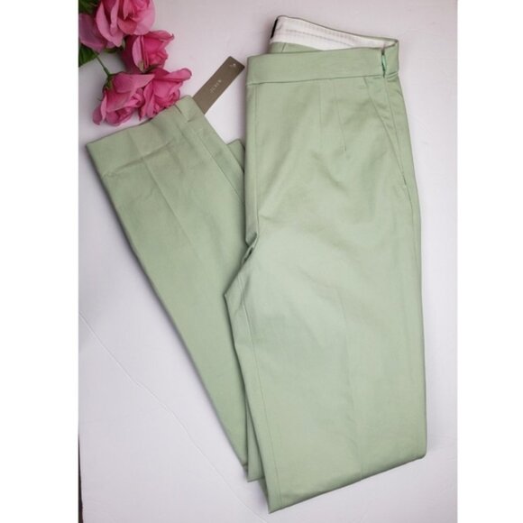Mint Green J. Crew Slim Cropped Ankle Pants (NWT) - Picture 4 of 4
